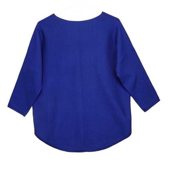 Jigsaw Pullover Sweater Jumper Size‎ M Wool Blend Round Hem Blue - Picture 2 of 10